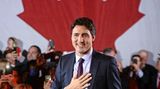 Trudeau nach seinem Wahlsieg in der Parteizentrale der Liberalen