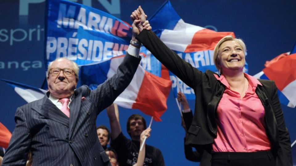 Jean-Marie mit Marine Le Pen