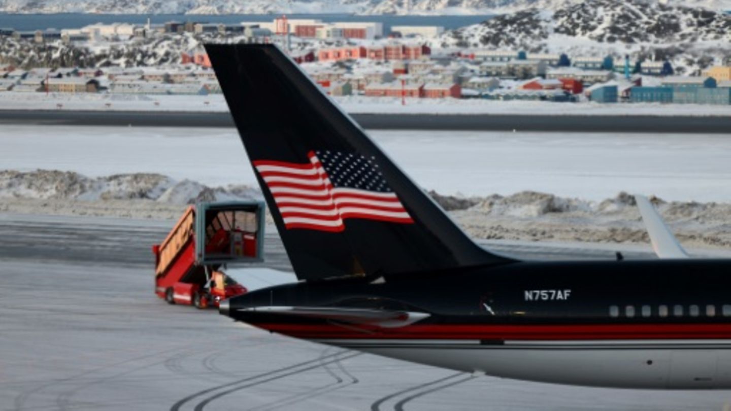 Trump-Flugzeug am Dienstag in Grönland