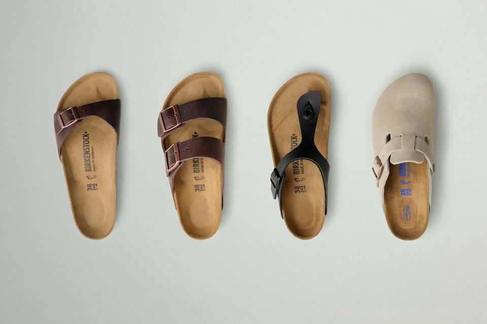Birkenstock models "Madrid", "Arizona", "Giza" and "Boston" (from left)