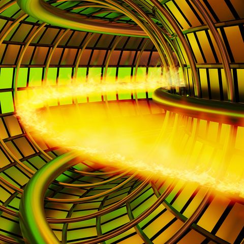 Illustration eines Tokamak-Kernfusionsreaktors