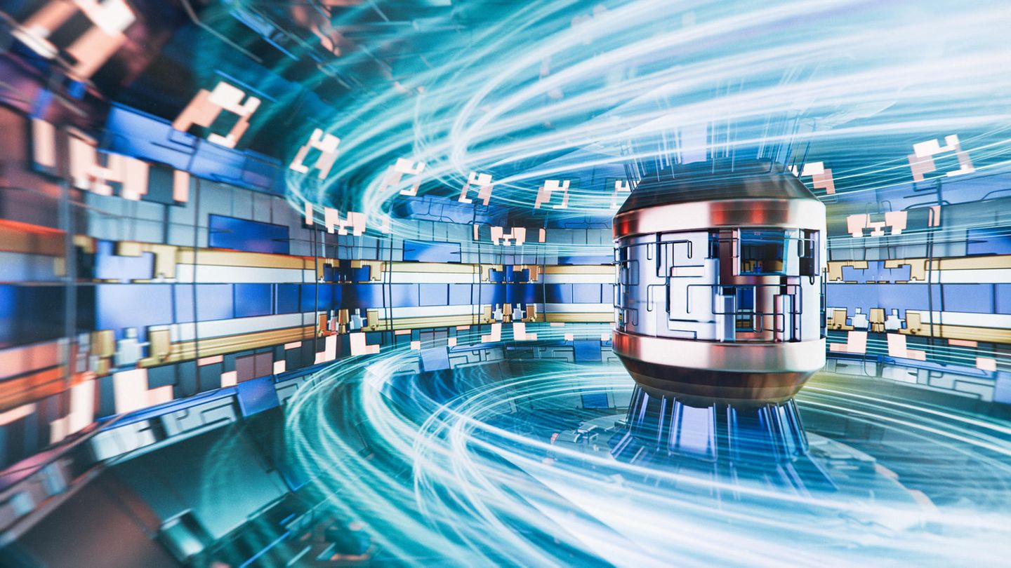 Illustration eines Tokamak-Kernfusionsreaktors zur Fusionsenergie