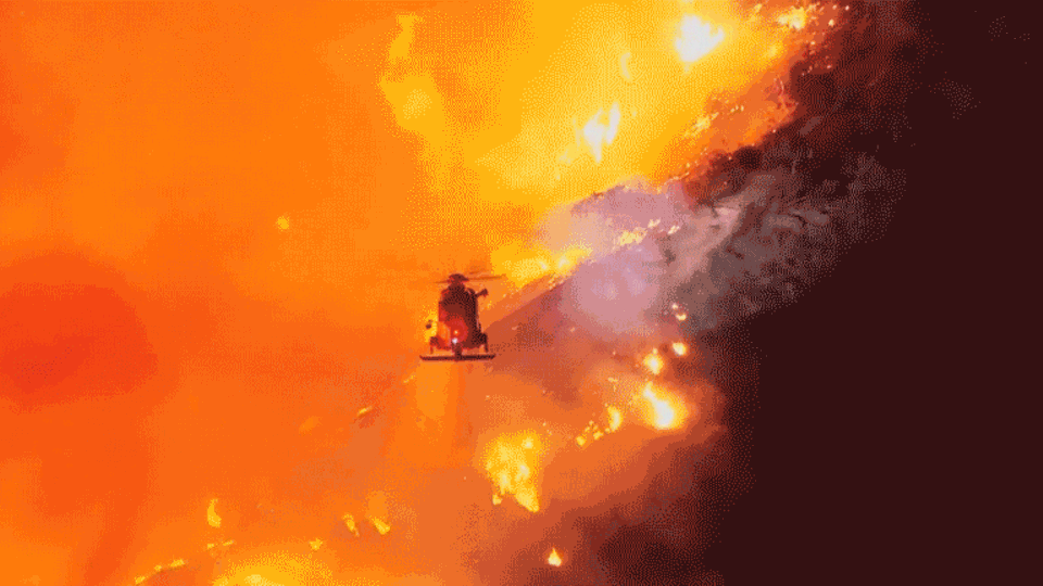 Luftaufnahmen zeigen riesiges Flammenmeer in Los Angeles
