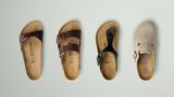 Birkenstock-Modelle "Madrid", "Arizona", "Gizeh" und "Boston" (v.l.n.r.)