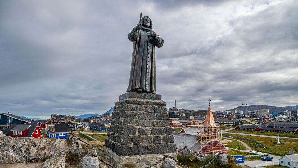 Hans Egede Statue auf Grönland