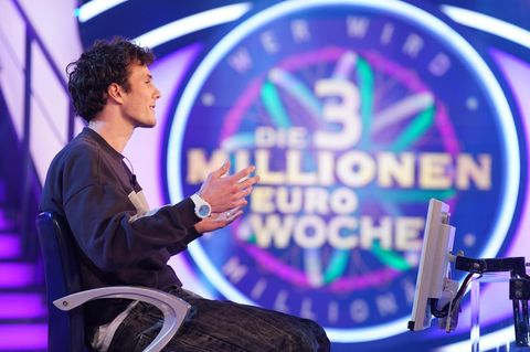 Julius Croonen auf dem Ratestuhl bei "Wer wird Millionär?"