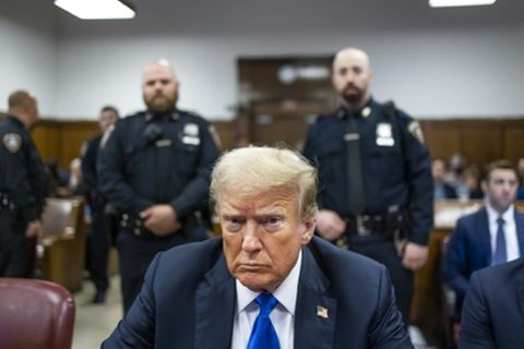 Donald Trump im Mai im Gerichtssaal in New York