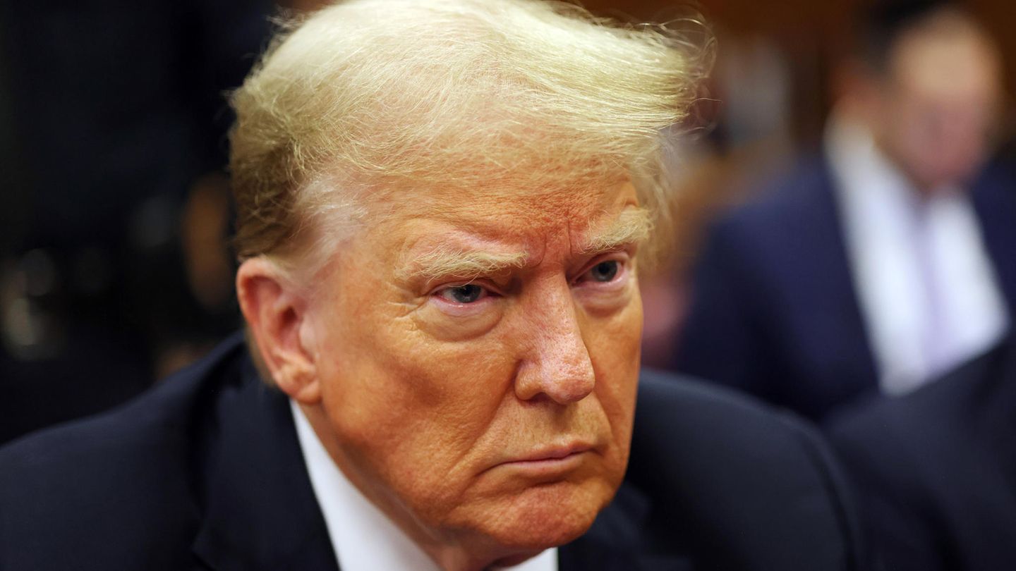 Donald Trump während seines Strafverfahrens im Mai 2024