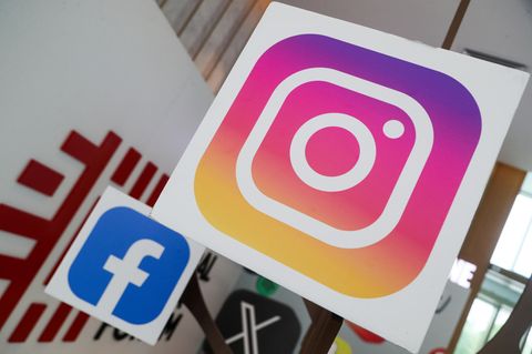 Logos von Facebook und Instagram