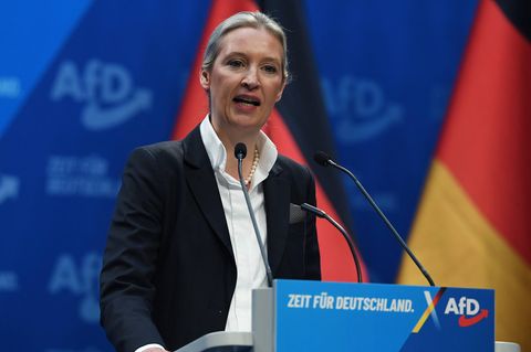 Alice Weidel bedankt sich auf AfD-Parteitag bei Elon Musk