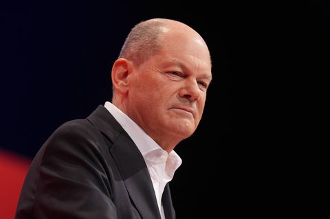 Bundeskanzler Olaf Scholz auf dem SPD-Parteitag