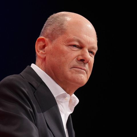 Chancellor Olaf Scholz at the SPD party conference
