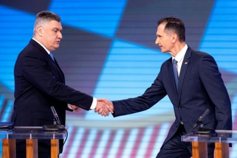 Amtsinhaber Milanovic (l.) und Herausforderer Primorac