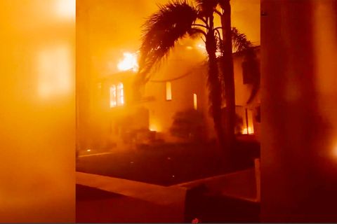 Feuerwehrleute filmen glühendes Inferno in Kalifornien
