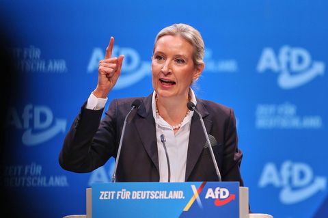 Alice Weidel auf dem AfD-Parteitag in Riesa