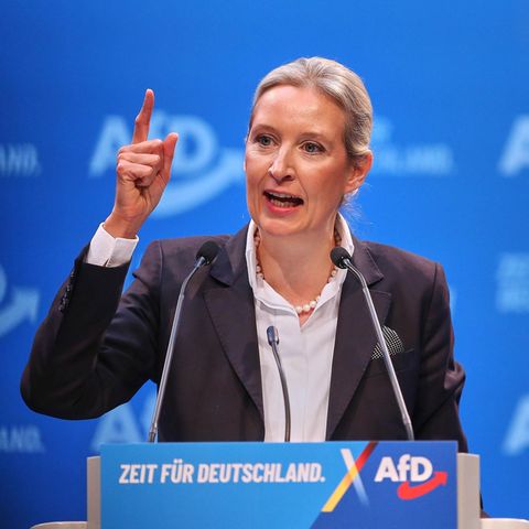 Alice Weidel auf dem AfD-Parteitag in Riesa
