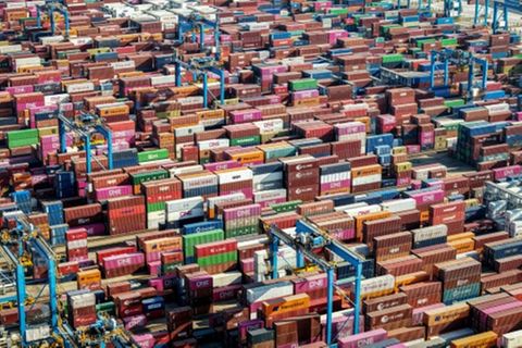 Schiffscontainer in Qingdao