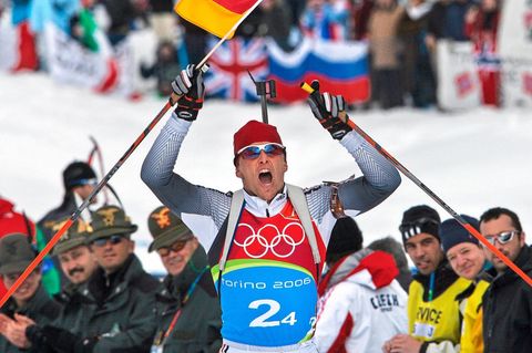 Michael Greis beim Biathlon in Italien