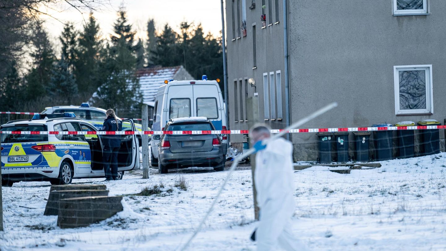 Der Tatort in Casekow in Brandenburg