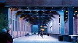 Eine Überdachte Stelle der Highline New York