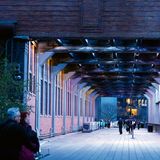 Eine Überdachte Stelle der Highline New York
