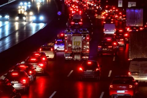 Stau auf einer Autobahn