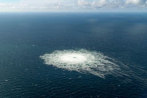 Gasaustritt nach Explosion an Nord-Stream-Pipeline