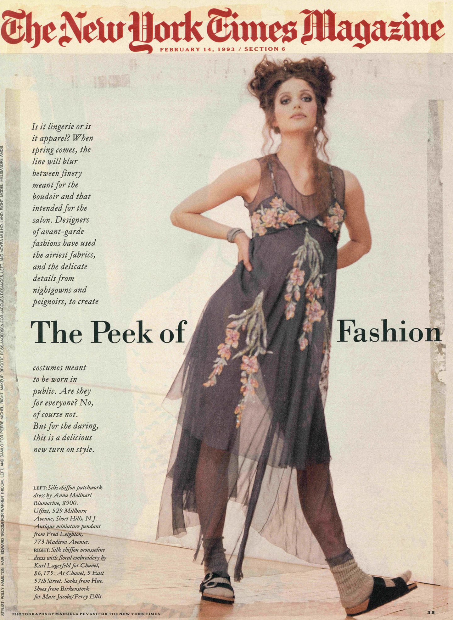 Model in Birkenstocks auf dem Cover des "New York Times Magazines" Model in Birkenstocks auf dem Cover des "New York Times Magazines"