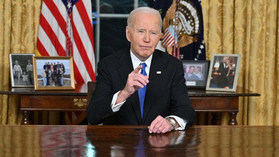 Biden verabschiedet sich in emotionaler Rede und warnt Amerikaner