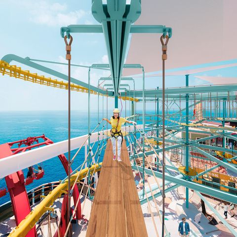 Kreuzfahrtschiff MSC World: Cliffhanger + Hochseilgarten, Computerentwurf
