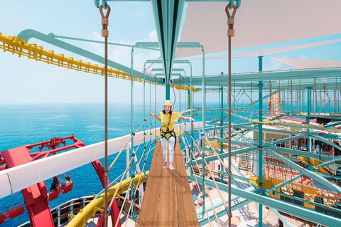 Kreuzfahrtschiff MSC World: Cliffhanger + Hochseilgarten, Computerentwurf