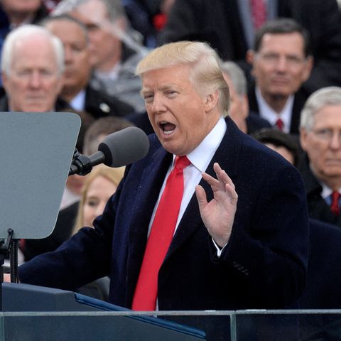 Donald Trump at his first inauguration, 2017