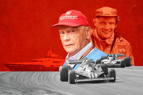 Niki Lauda in einer grafischen Aufbereitung