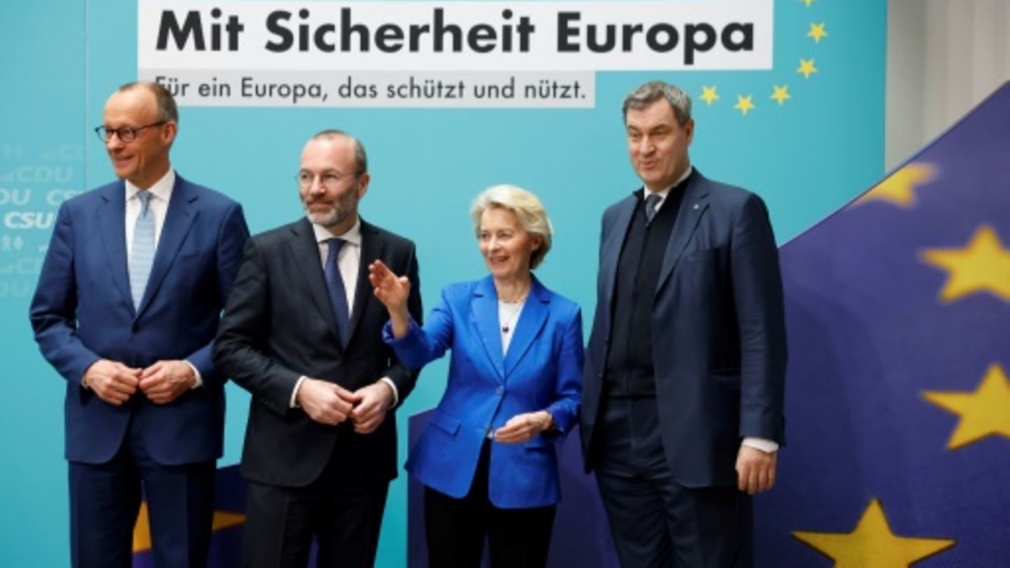 Merz, Weber, von der Leyen und Söder (von links)