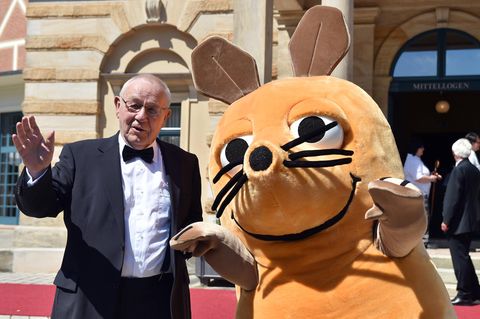 Armin Maiwald und die Maus bei der Eröffnung der Bayreuther Festspiele 2019