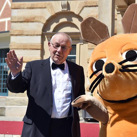 Armin Maiwald und die Maus bei der Eröffnung der Bayreuther Festspiele 2019