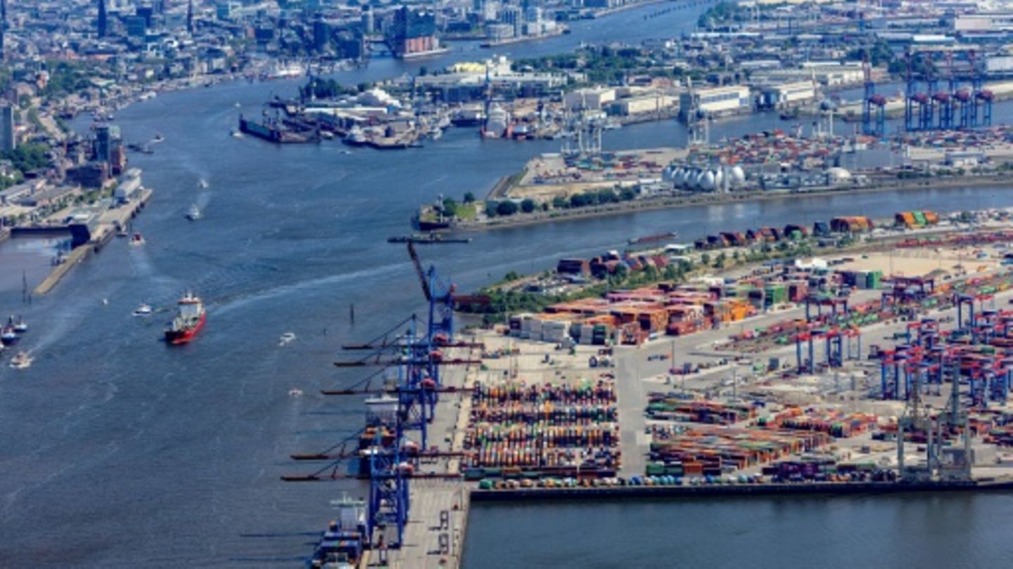 Containerterminal in Hamburg