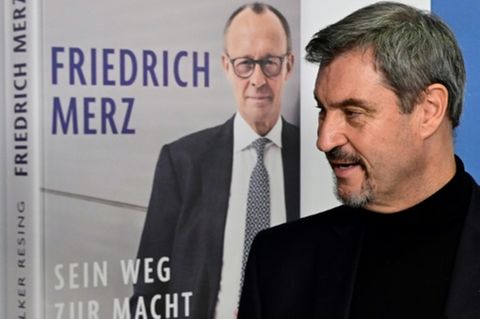 Söder bei Vorstellung der Merz-Biografie