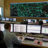 Blick in die Steuerzentral des großen Netzbetreibers 50 hz in Berlin