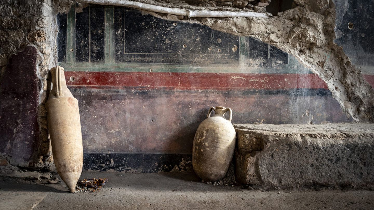 Blick in den in Pompeji freigelegten Kaltbaderaum