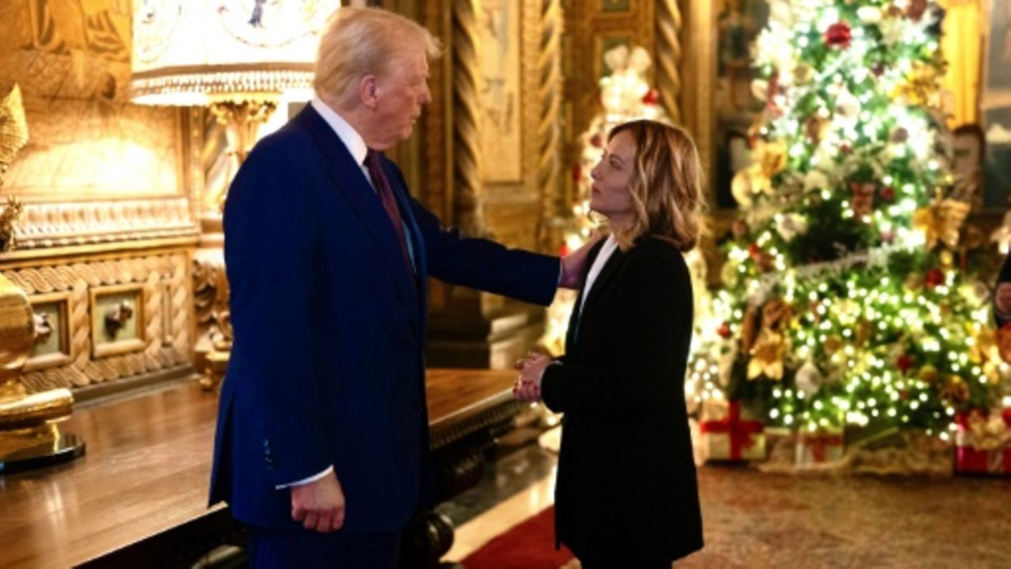 Meloni mit Trump Anfang Januar in Florida