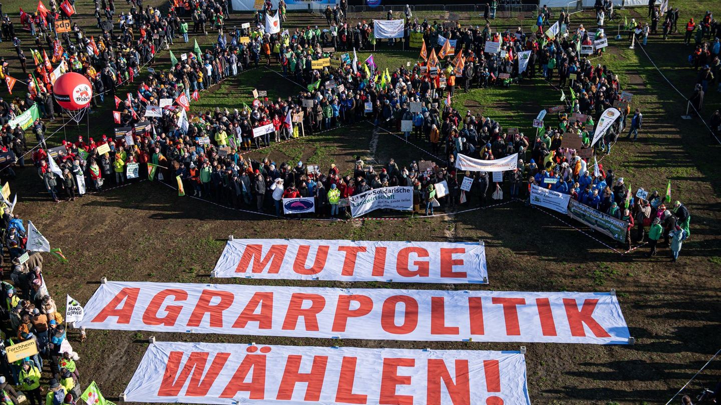 Proteste bei der Grünen Woche: Bündnis "Wir haben es satt" zieht durch Berlin