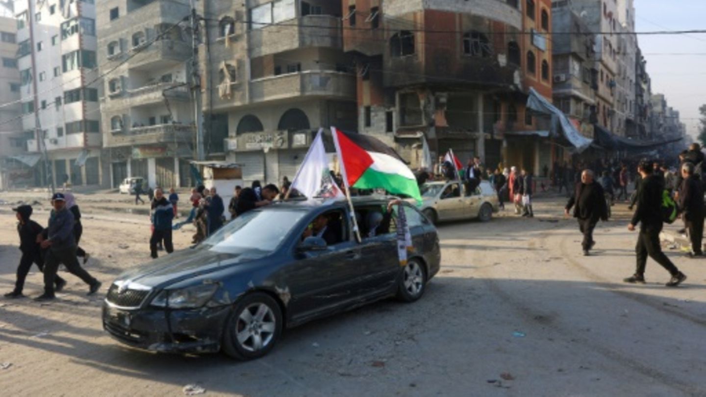 Stadt Gaza am Sonntagmorgen