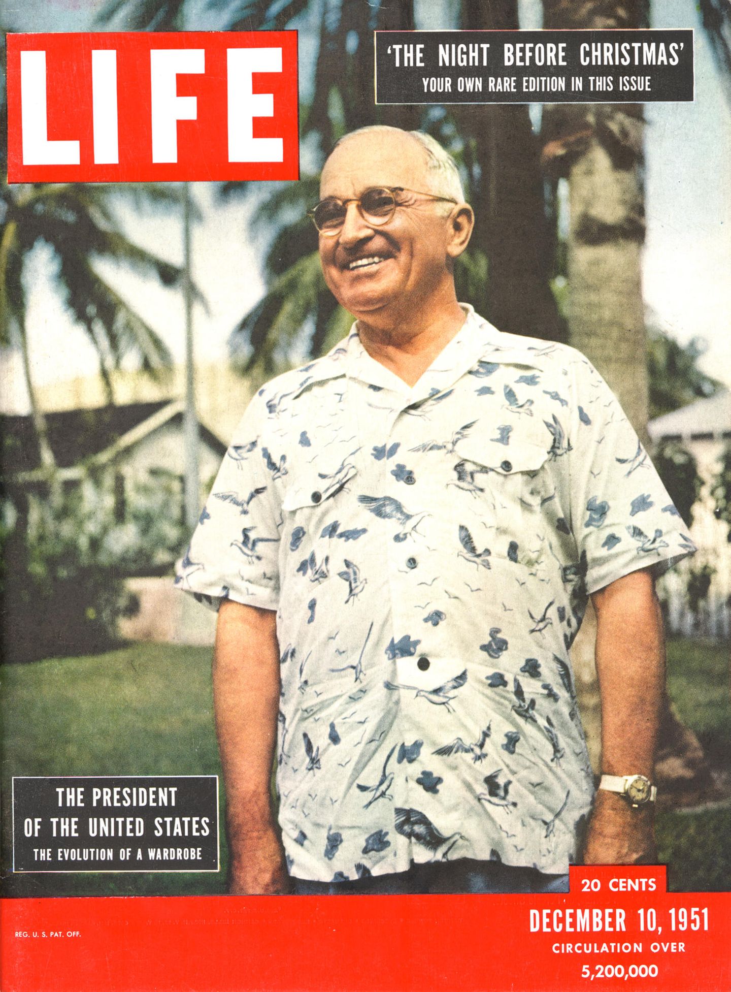 US-Präsident Harry S. Truman 1951 im Hawaiihemd auf dem Cover von "Life"