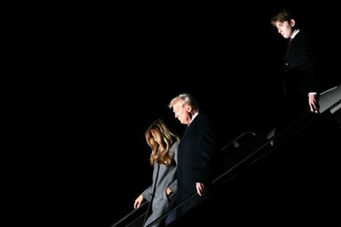 Donald und Melania Trump bei der Ankunft in Washington