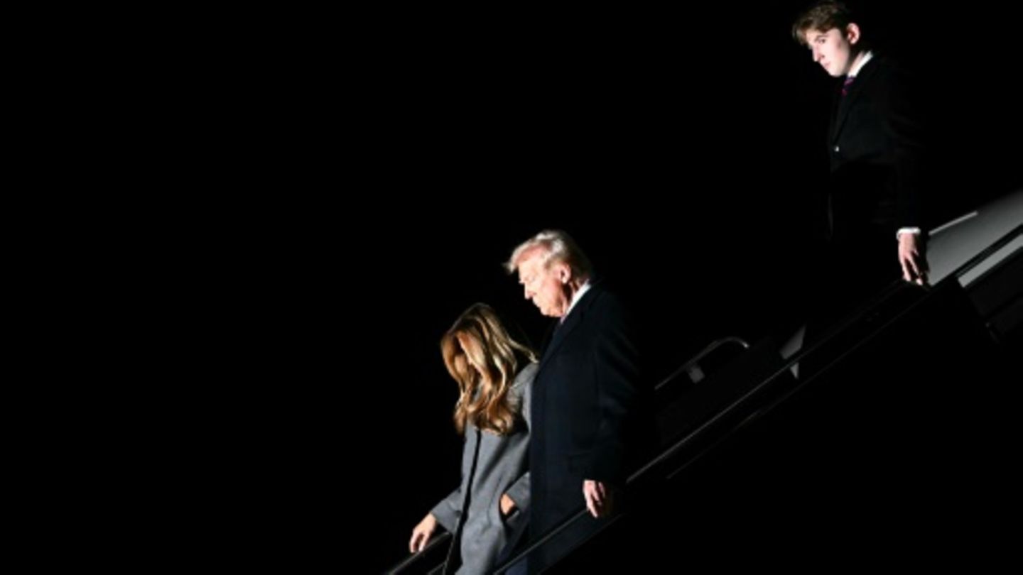 Donald und Melania Trump bei der Ankunft in Washington