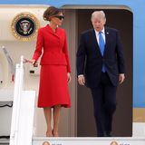 Melania und Donald Trump verlassen die Air Force One