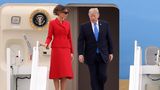 Melania und Donald Trump verlassen die Air Force One