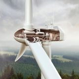 Blick in den Aufbau eines Windrades