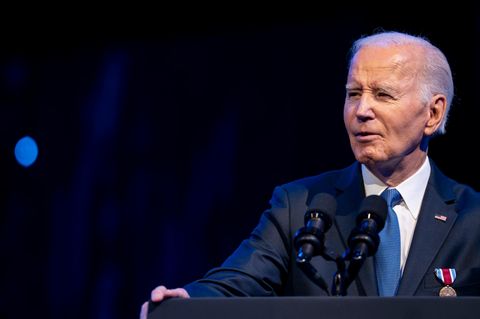 Joe Biden bei einer Rede in Arlington, Virginia. Er begnadigte Anthony Fauci und weitere Gegner Donald Trumps
